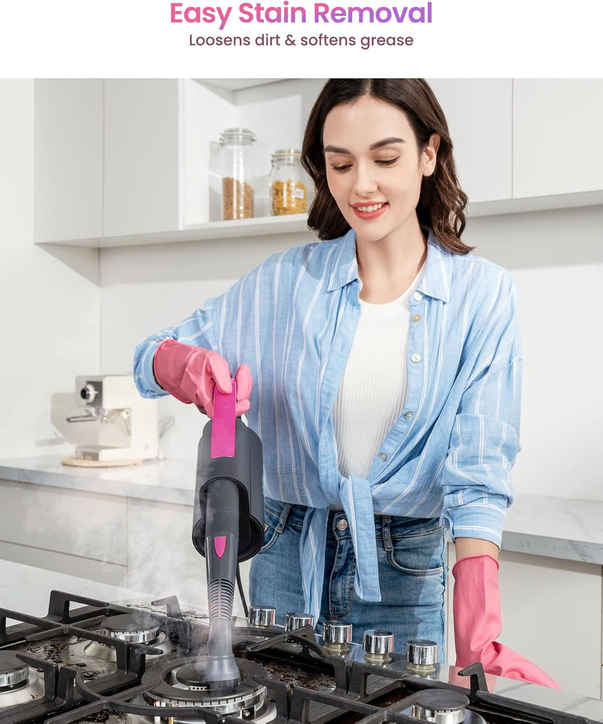 Schenley Steam Mop Cleaner with Detachable Handheld Steamer for Cleaning Hardwood, Laminate Floor