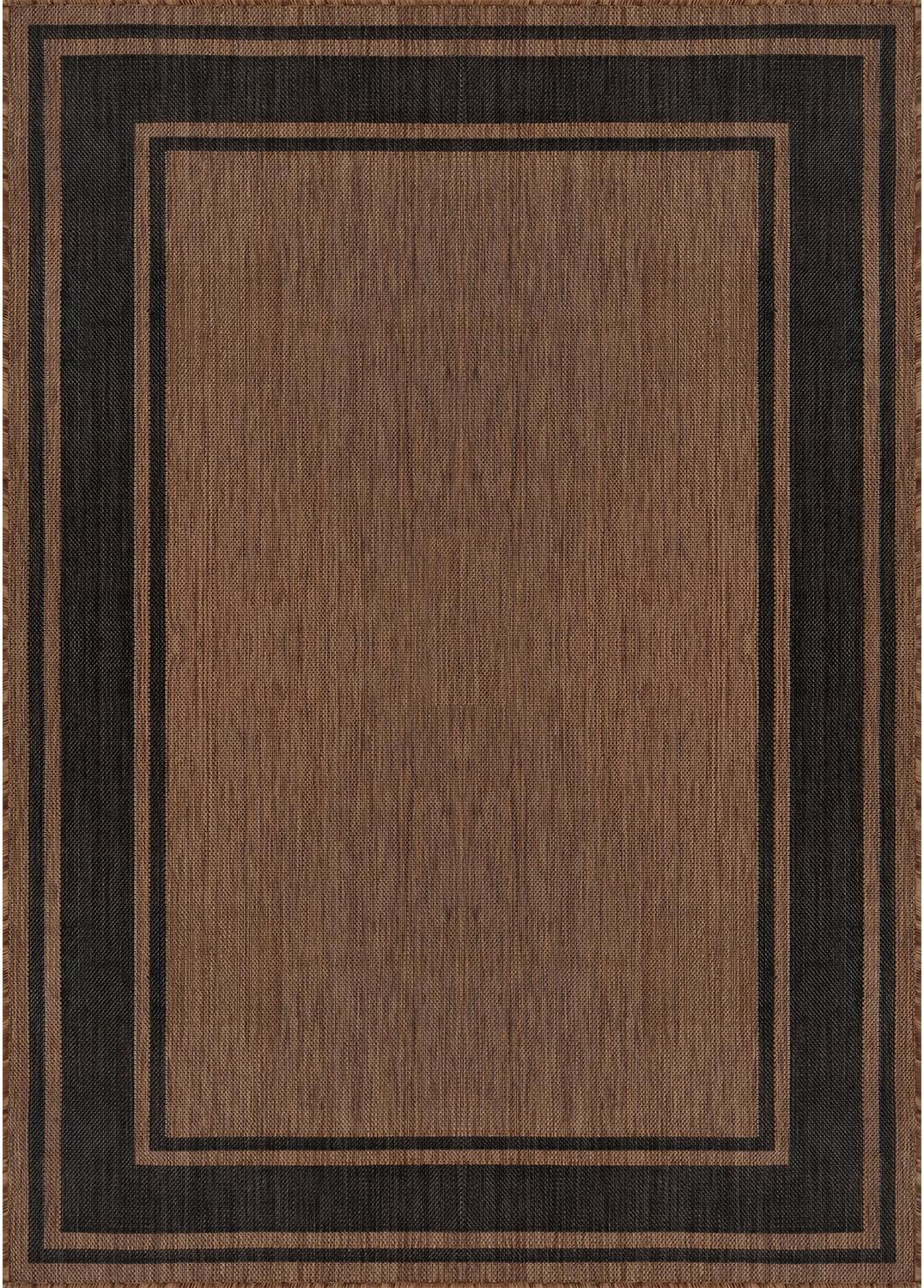 Beverly Rug Outdoor Rug 6x9 Modern Bordered Area Rugs for Indoor and Outdoor Patio Deck Porch