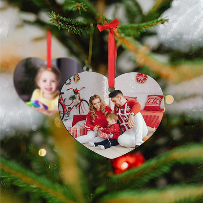 Personalized Christmas Ornaments 2025 - Custom Photo Ornament Customized Xmas Wood Ornament Gift