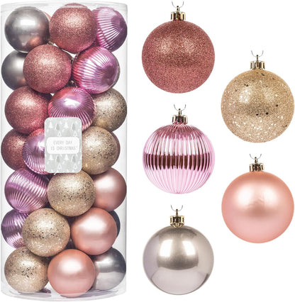 Every Day is Christmas Ornaments, Shatterproof Christmas Tree Ornament Set, Christmas Balls