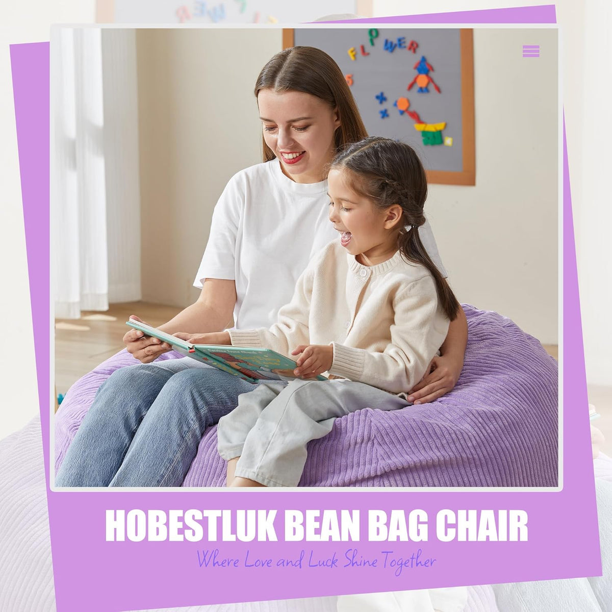 Hobestluk 3.5FT Bean Bag Chair Adult Bean Bag Chair Large Bean Bag Chair with Filler Included