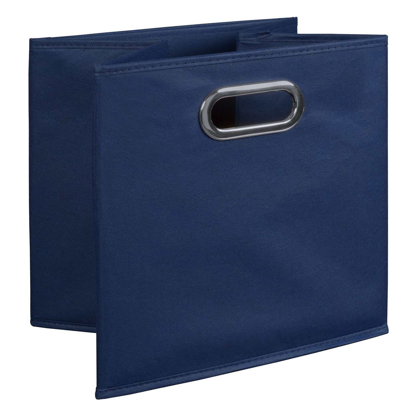 Niche Cubo Set of 2 Foldable Fabric Storage Bin with Label Holder- Blue