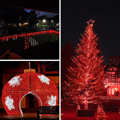 Solar String Lights Outdoor, 2-Pack Total 80FT 200 LED Solar Christmas Twinkle Lights Outside