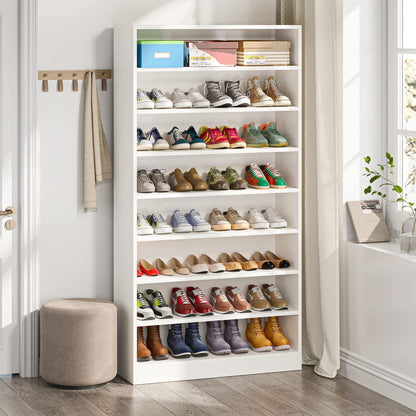 Tribesigns Shoe Cabinet, 9 Tiers 40-45 Pairs Heavy Duty Wood Freestanding Shoe Storage Cabinet