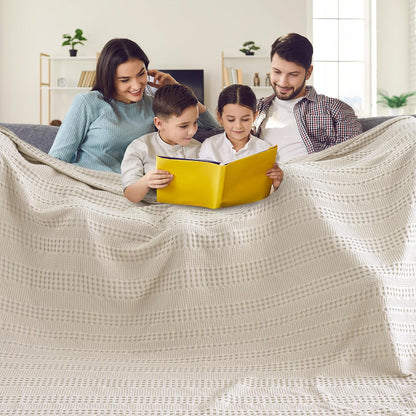 PHF Cooling Waffle Blanket California King Size, Lightweight 60% Rayon Derived from Bamboo & 40%