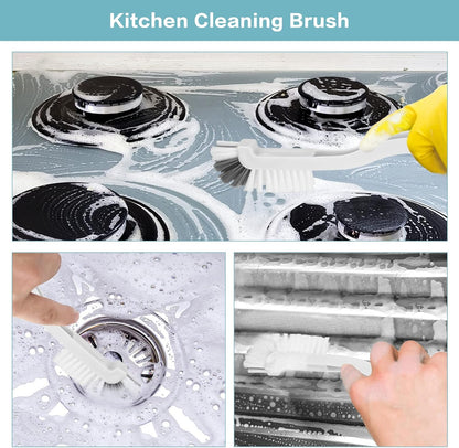 8 Pcs Dish Brush Bottle Bathroom Scrub Brushes Kitchen Cleaning Brush Right Angle Kitchen Brush