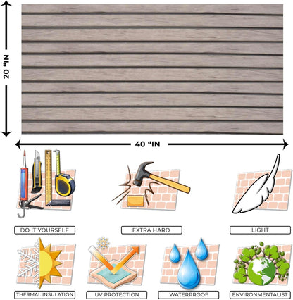 IZODEKOR 3D Wood Effect Wall Panels - Faux Wood Paneling for Living Room, Kitchen, Bathroom and