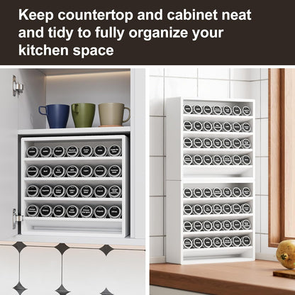 Orimade 4 Tier Spice Rack Organizer for Cabinet, Freestanding Bamboo Seasoning Rack for Countertop