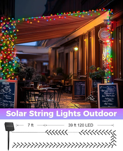 Brightown 2 Pack Solar String Lights Outdoor, Each 46Ft 120 LED Solar String Lights for Outside
