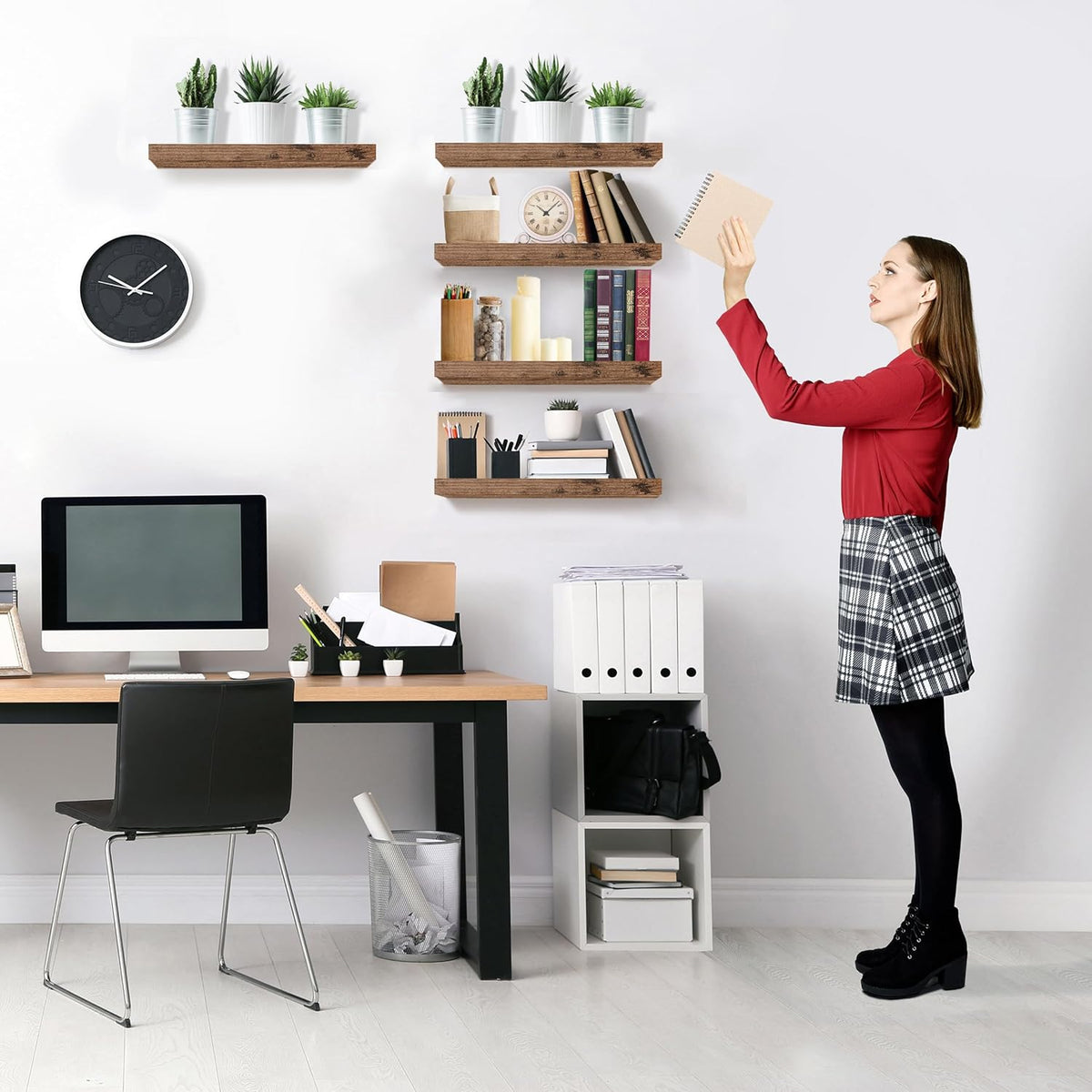 Sorbus Floating Shelves for Wall, Bathroom Shelves Wall Mounted for Kitchen, Bedroom, Living Room