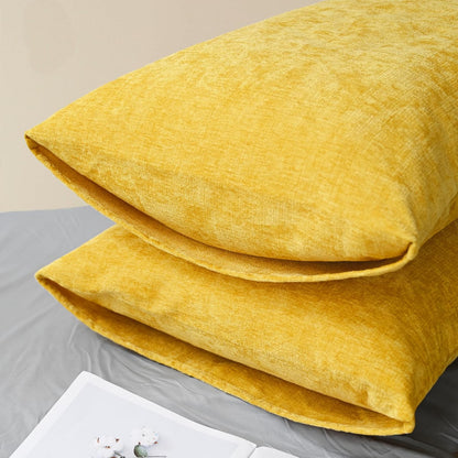 CaliTime Throw Pillow Covers Decorative 20 X 26 Inches Pack of 2 Cozy Chenille Standard Pillow