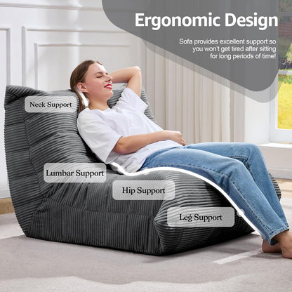 Bean Bag Chairs for Adults Giant Bean Bag Chair Memory Foam BeanBag Chair Big Bean Bag Sofa with