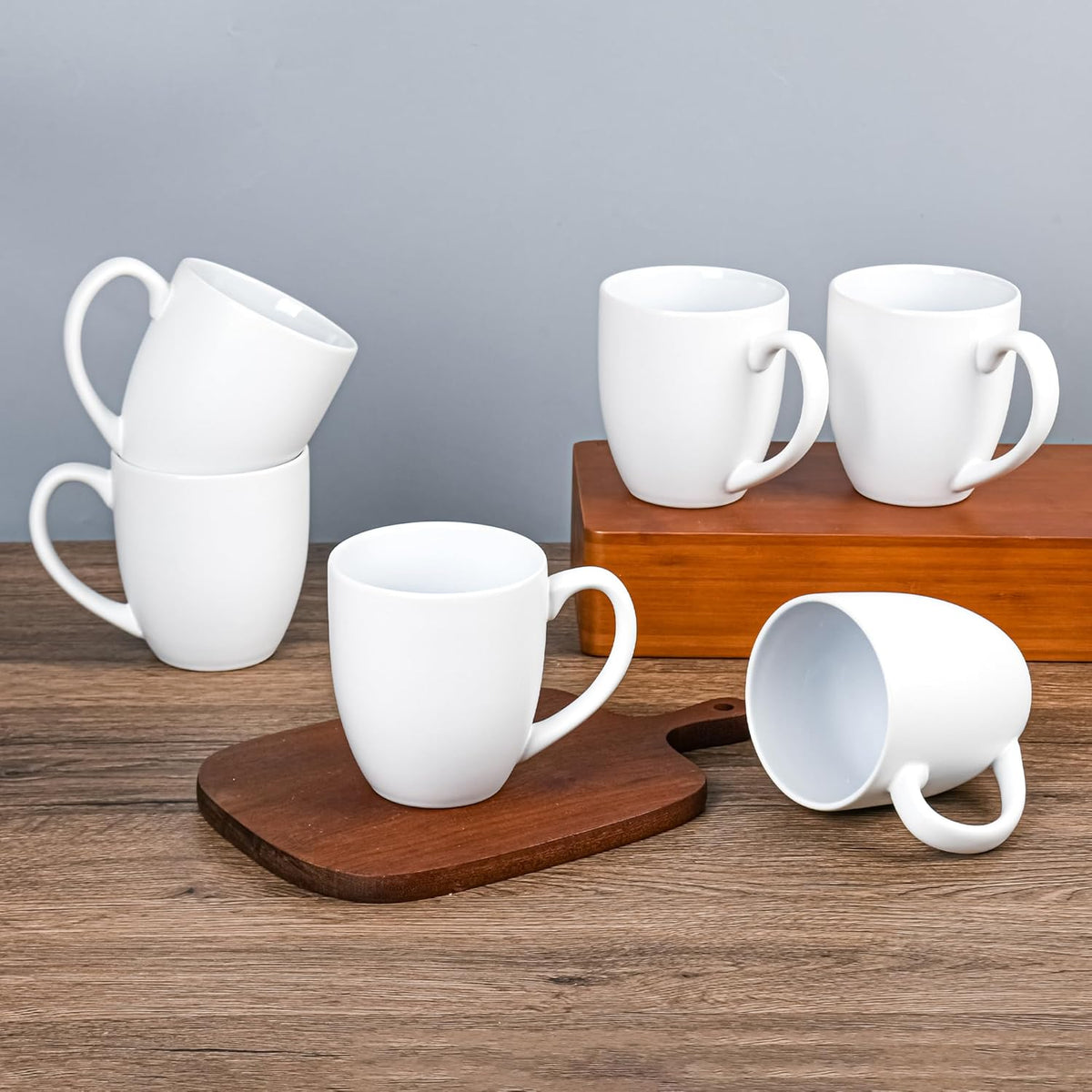 16oz Coffee Mugs Set of 6, Large Ceramic Modern Coffee Mugs With Handle For