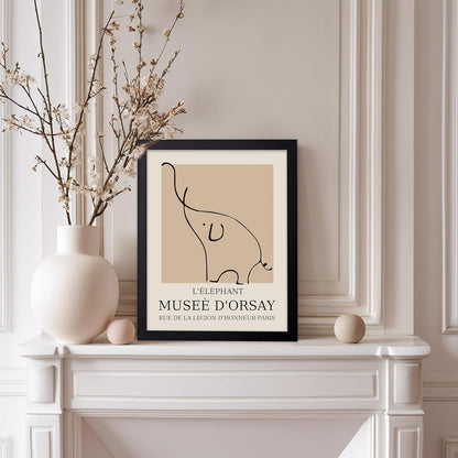 Poster Master Vintage Poster - Retro Minimalist Print - Gift for Artist, Housewarming - Elephant