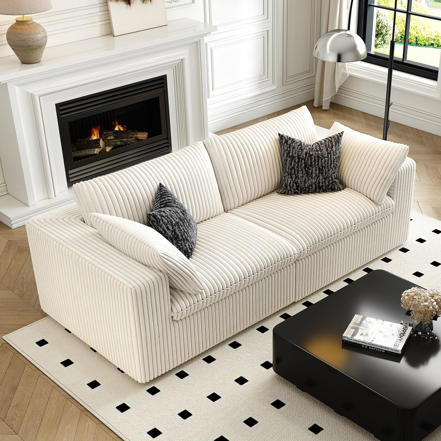 LoveSeat Cloud Couch Modular Sectional Sofa for Living Room,Modern Sofa with Deep Seat，2 Seater