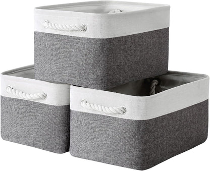 Large Storage Baskets for Shelves, Fabric Baskets for Organizing, Collapsible Storage Bins for