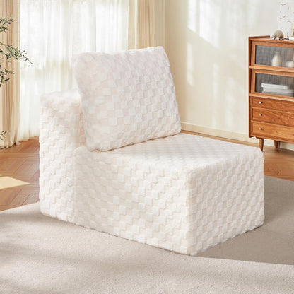Single Sofa 1 Seat Couch with Deep Seat Memory Foam Cloud Chair with Pillows Large Sofa with L