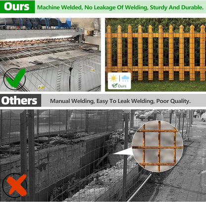 Welded Wire Fence, 50ft(L) x 48inch(H) Garden Fence for Dog, 2 Inch x 3 Inch 16GA Fencing for