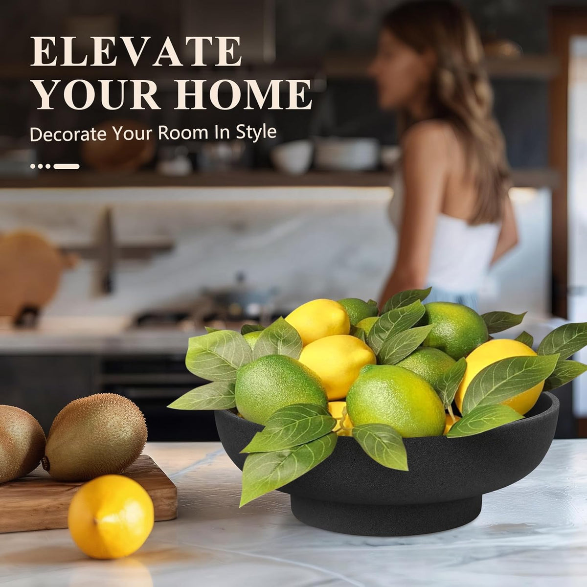 Large Decorative Resin Bowl, Modern Handicraft Bowls for Home Decor, Decorative Fruit Bowl for
