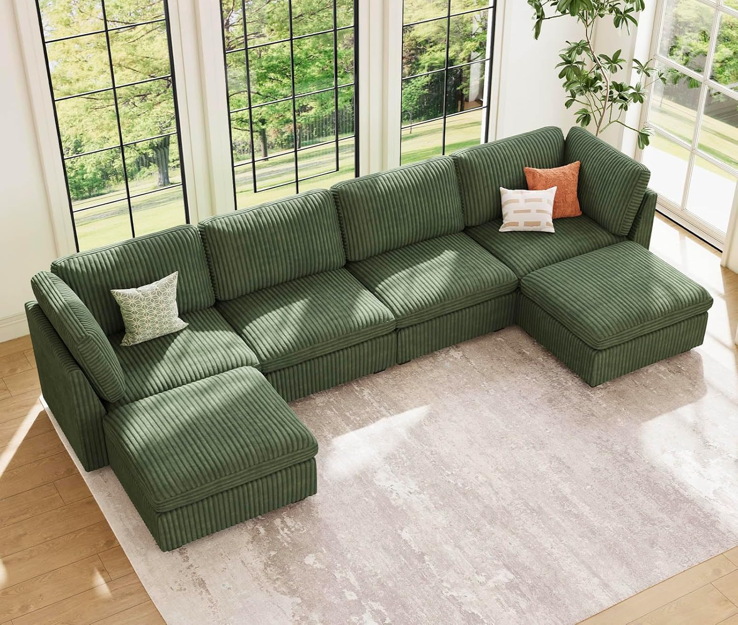 Belffin Modular Sectional Sofa with Storage Ottoman, Oversized Cloud Couch Sectional with Extra