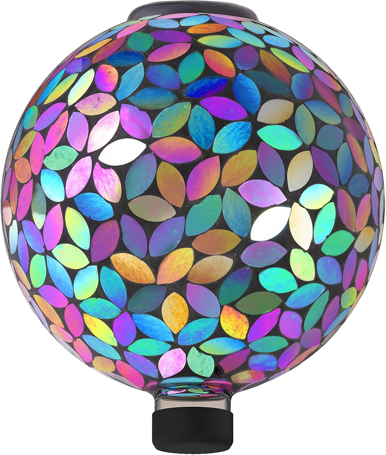 Alpine Corporation GRS122A-SLR Indoor/Outdoor Glass Solar Powered Mosaic Gazing Globe Yard