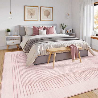 Wonnitar Striped Large Rugs for Living Room, Washable 9x12 Area Rugs for Bedroom, Non-Slip Soft