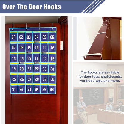 Loghot Classroom Accessories Closet Pocket Chart for Cell Phones Holder Wall Door Hanging Organizer