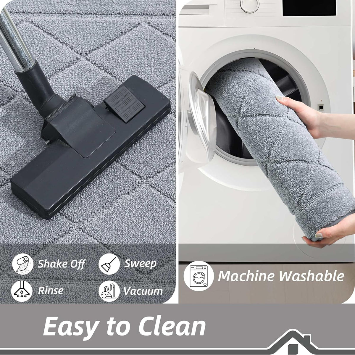 BEQHAUSE Dirt Trapper Door Mat 20" x 32", Doormat Non-Slip Entryway Rugs Washable, Dog Door Mat
