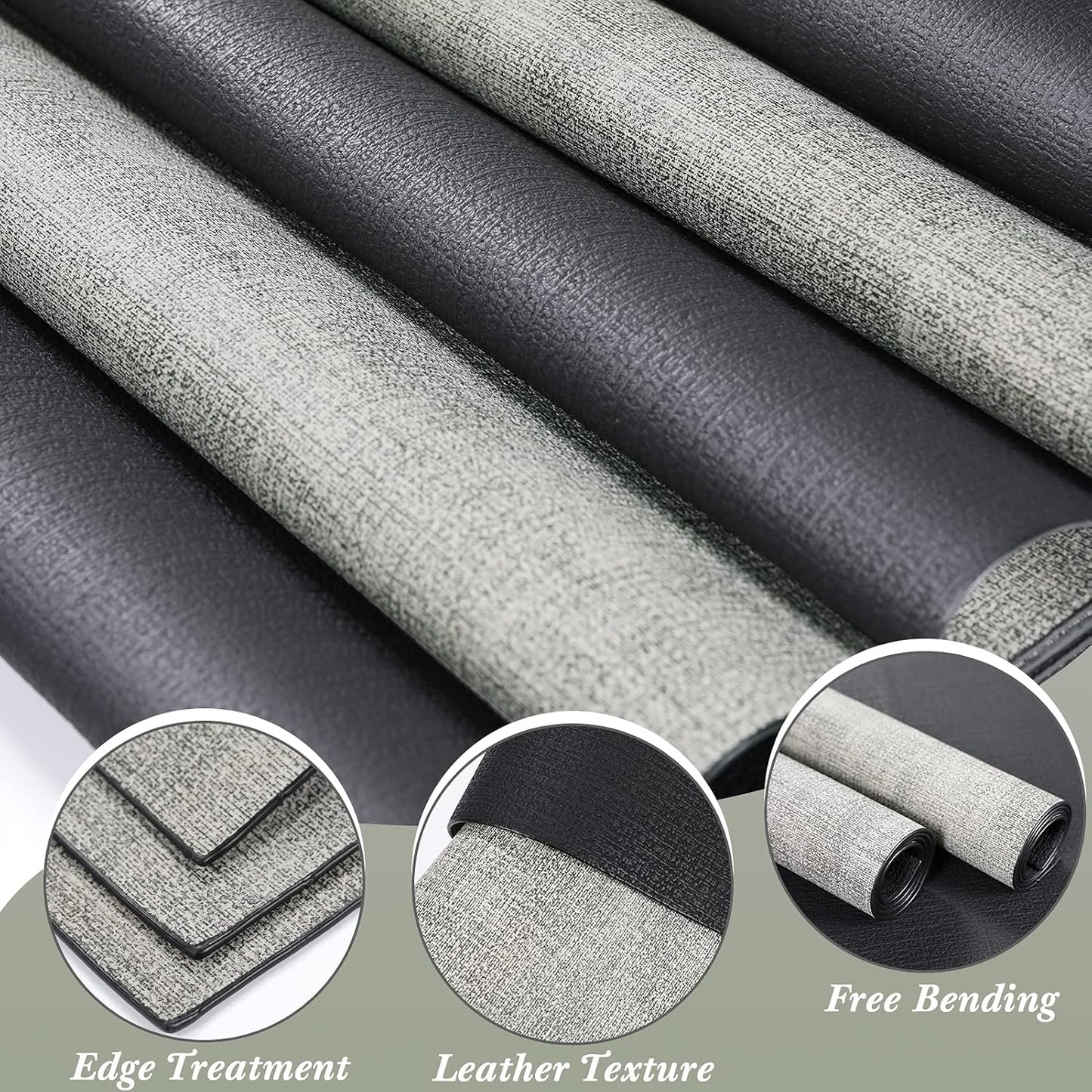 SUEH DESIGN Leather Placemats Set of 6 Reversible Table Mats Heat Resistant Waterproof No-Slip