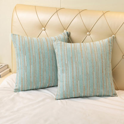 Yeiotsy Pillow Cases Blue, Pack of 2, Decorative Throw Pillow Covers Striped Bohemia Couch Cushion