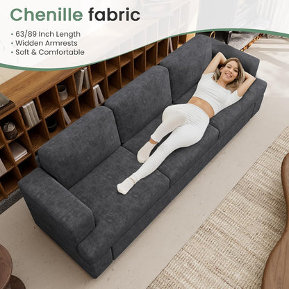 Sofa Couch, 3 Piece Set Comfy Sofa, 2 Loveseat & 3 Seater Sofa with Deep Seats for Living Room