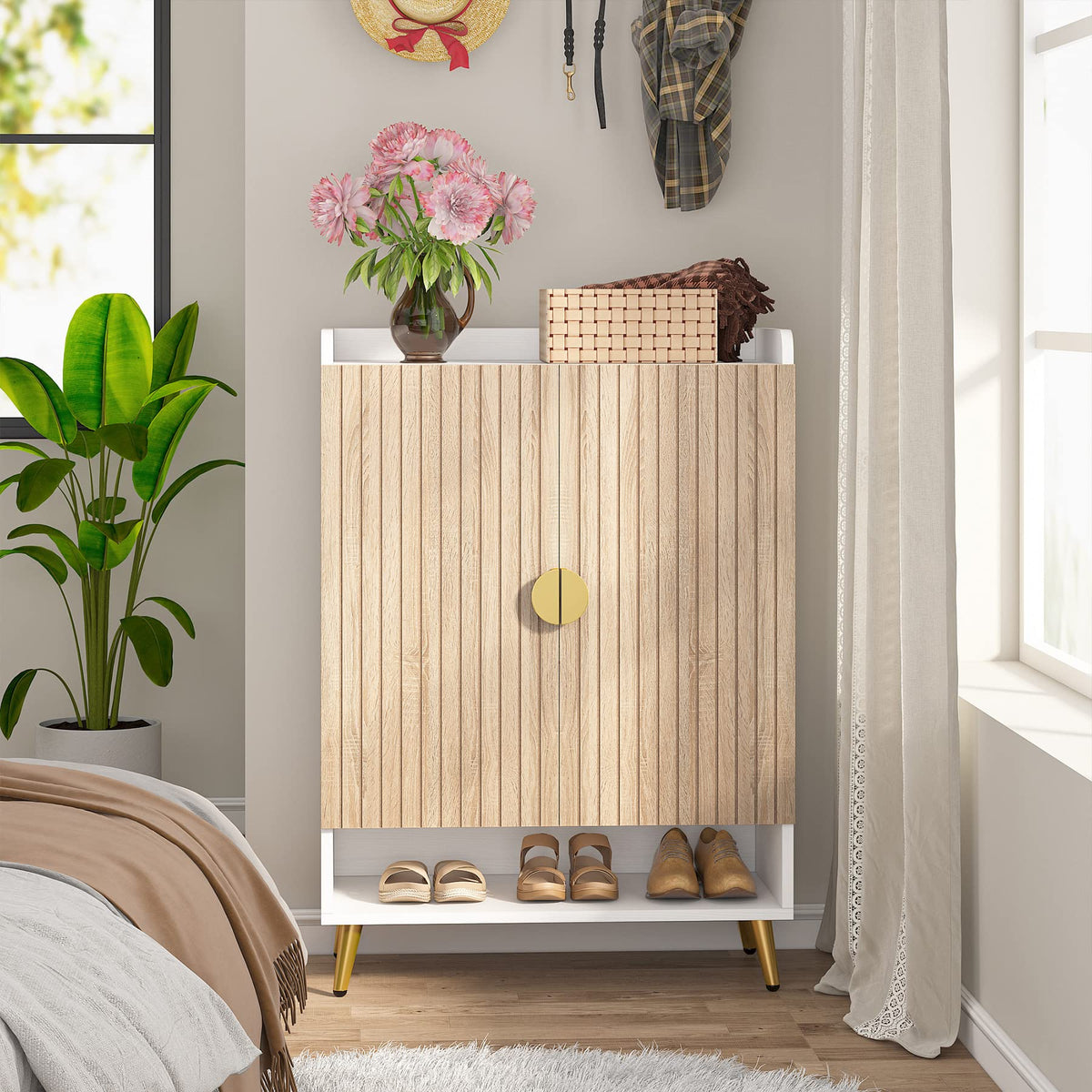Tribesigns Shoe Cabinet with Doors, 6-Tier Shoe Storage for Entryway
