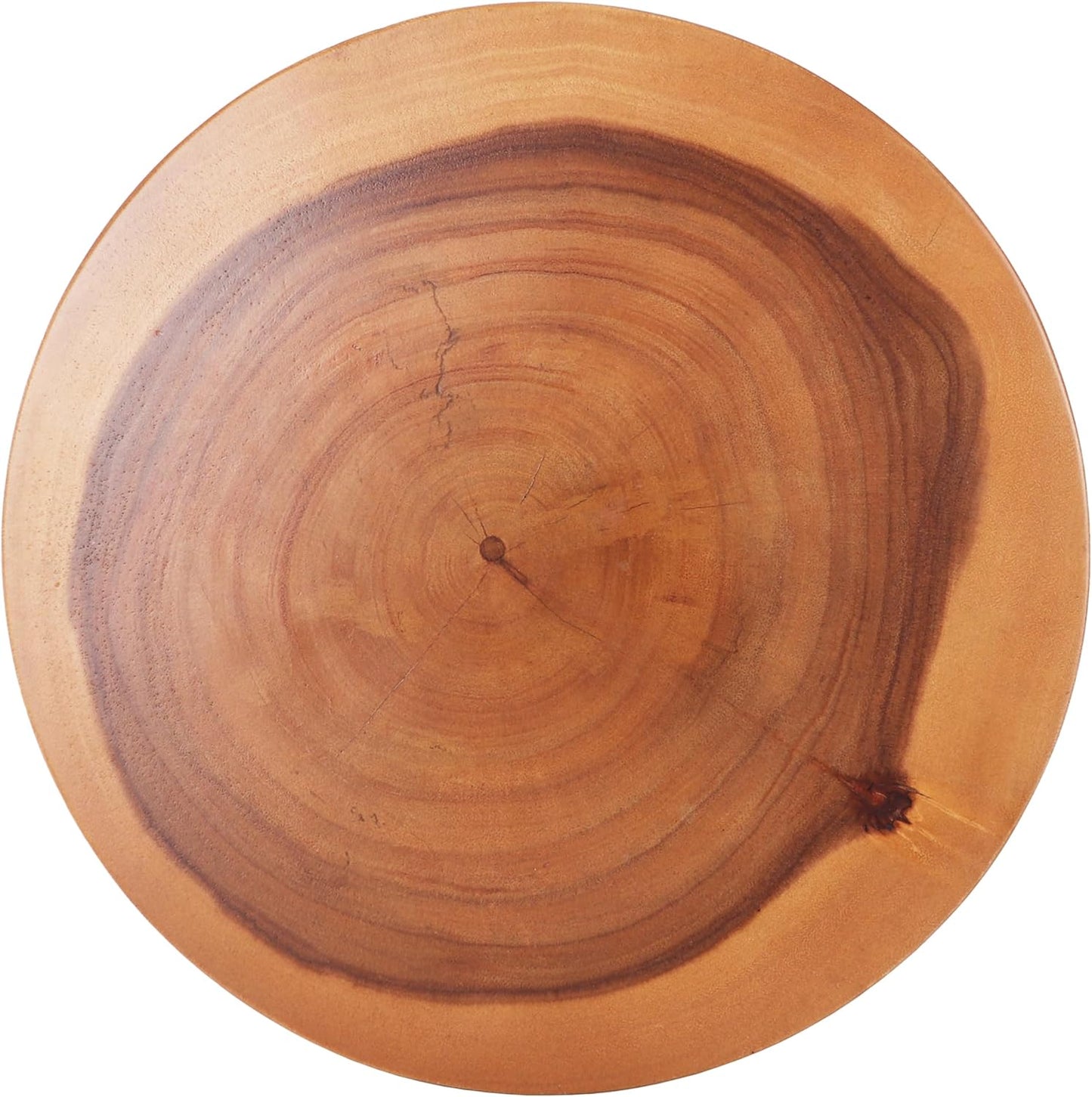 Rutledge & King Creston Wood End Table - Small Round Side Table - Suar Wood Side Table - Round