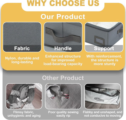 6-Inch Under Bed Organizer, Under Bed Storage Container, Under Crib/Couch Storage, Underbed Storage