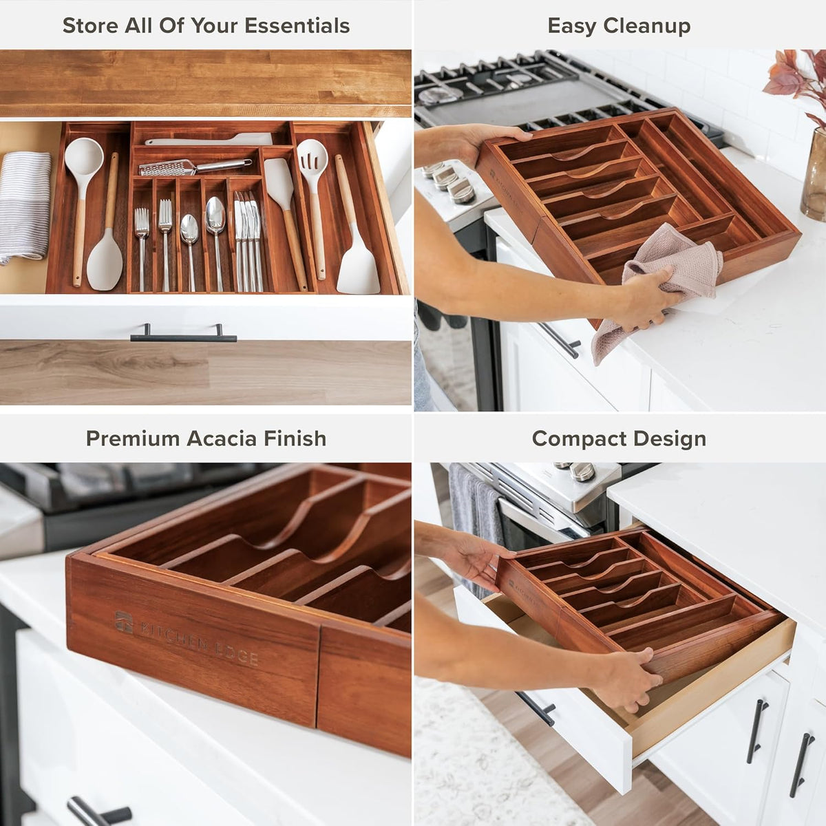 Premium Silverware, Flatware and Utensil Organizer for Kitchen Drawers, Expandable 14.5 to 25