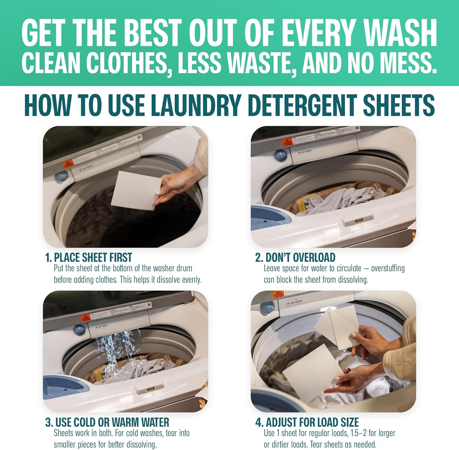 Sudstainables Laundry Detergent Sheets (200 Loads) – Eco-Friendly, Zero Waste, Plastic-Free Laundry