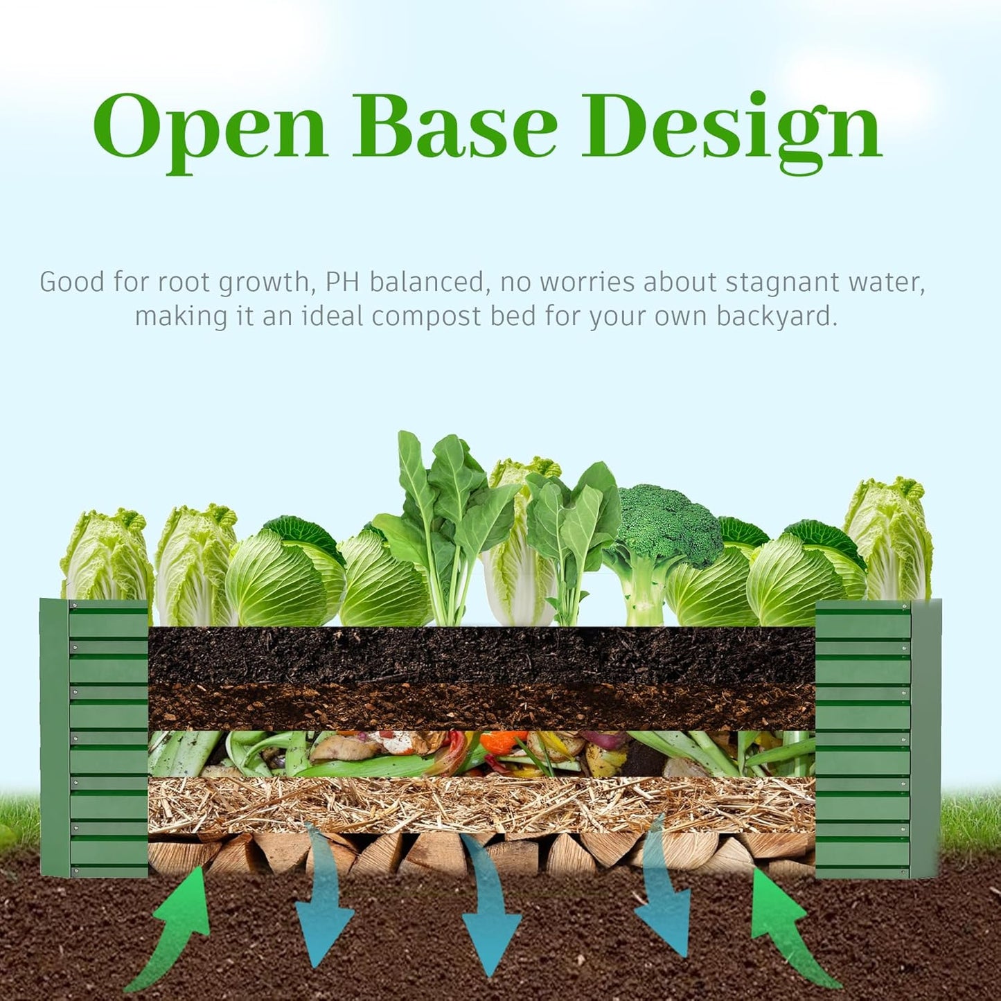 6x3x2 ft Raised Garden Bed, Large Metal Planter Raised Beds, Planters for Outdoor Plants for