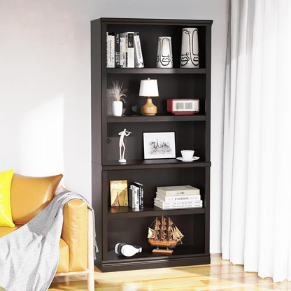 Bookshelf, Open Storage 70 Inch Tall 5 Shelf Bookcase, Floor Standing Bookshelves and Bookcases