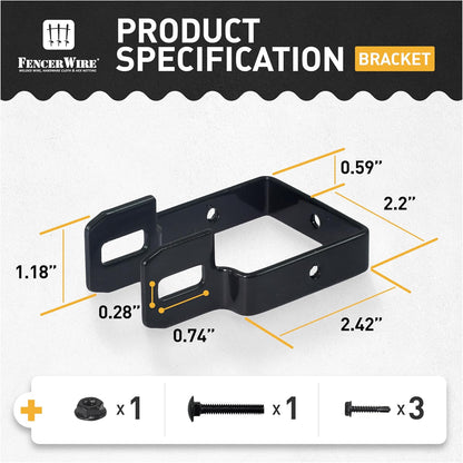 Fencer Wire Heavy Duty Garden Fence Bracket, Metal Steel Connector for Post and Panel Connection