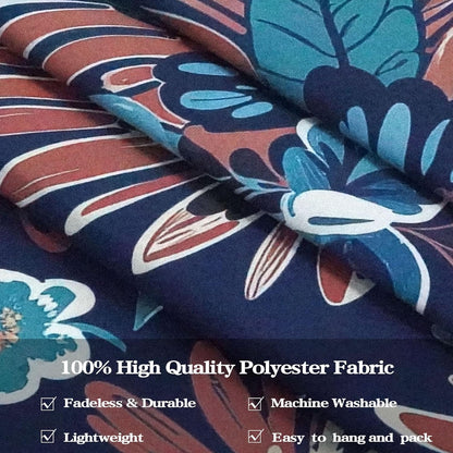 Fowocu Boho Floral Mandala Tapestry Wall Hanging Blue Bohemian Flower Medallion Tapestry Aesthetic