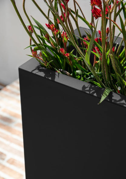 Veradek Block Series Span Plastic Planter - Tall Rectangular Planter for Indoor or Outdoor