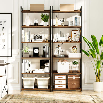 NUMENN Bookshelf, 6 Tier Bookshelves, Home Office Bookcase Shelf Storage Organizer, Free Standing
