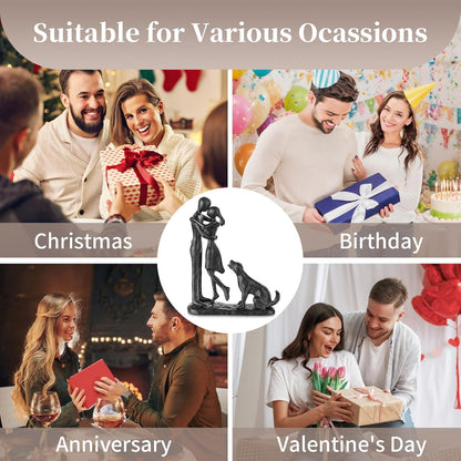 Sziqiqi Anniversary Iron Gifts for Her - Couple Love Sculpture Anniversary Iron Gift for Couple