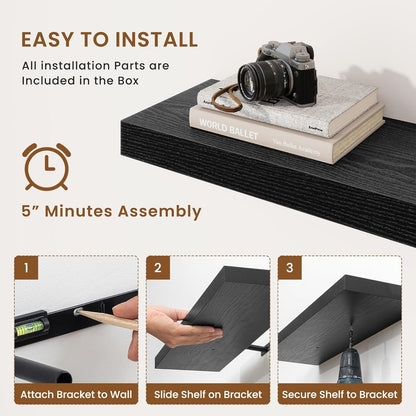 fuqing Floating Shelves for Wall, Bathroom Shelf Wall Mounted for Storage, Shelves with Invisible