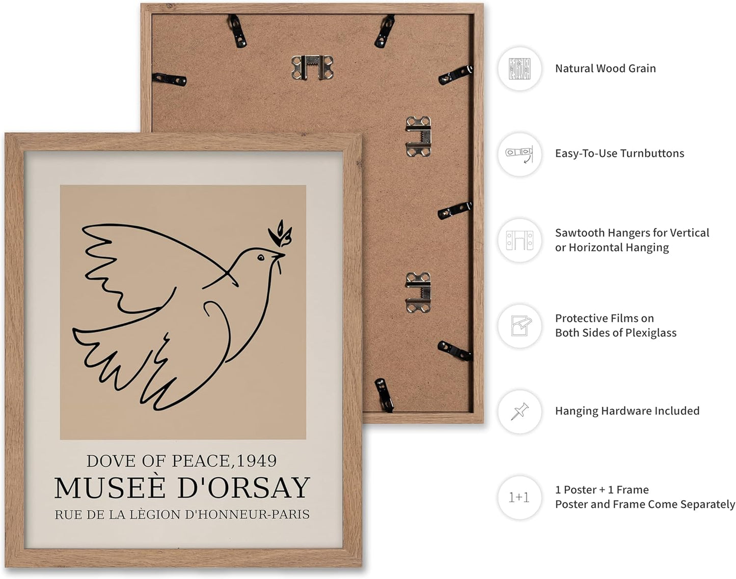 Poster Master Vintage Poster - Retro Minimalist Print - Gift for Artist, Friend - Dove Of Peace