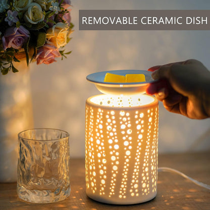 PALANCHY Wax Melt Warmer with Timer Electric Candle Wax Warmer Ceramic Oil Burner with 2/4/8 Hr