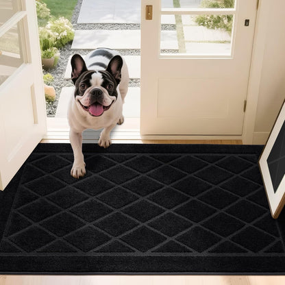 JSEI Dirt Trapper Door Mat 36"x60", Non-Slip Washable Entryway Mats, Dog Door Mat, Stain Resistant