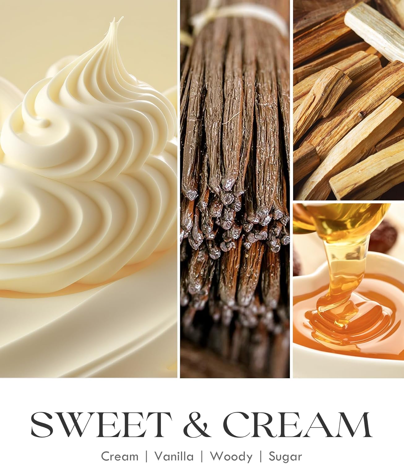 AOOVOO Vanilla Cream Candles - 9 oz Scented Candles, Aromatherapy Candle, Soy Candle for Home