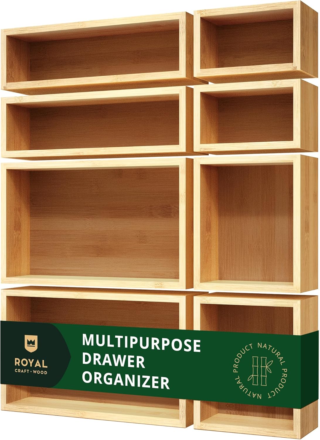 ROYAL CRAFT WOOD Bamboo Jewelry Organizer Box & Chests Set - Versatile Storage Solution for Makeup
