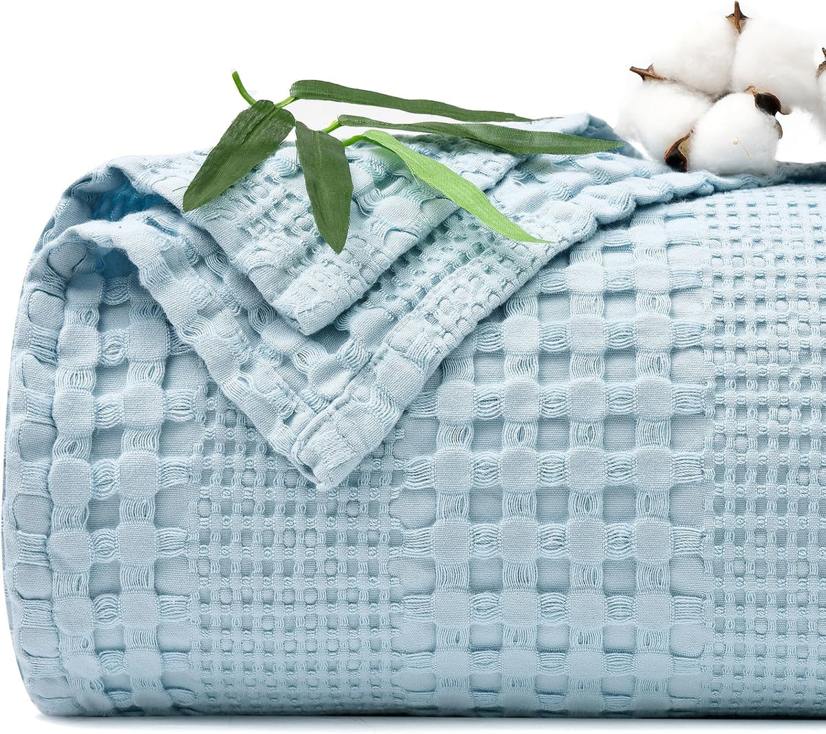 PHF Cooling Waffle Blanket Queen Size,Lightweight 60% Rayon Derived from Bamboo & 40% Cotton